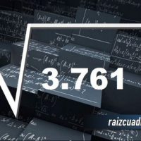 ¿Qué se obtiene al resolver la raíz cuadrada de 3761?