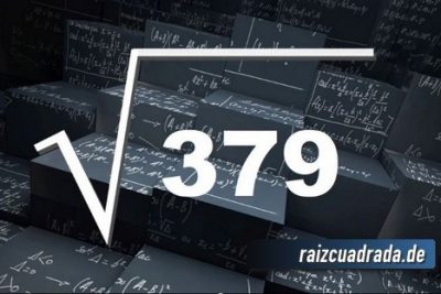 Resultado de la raíz cuadrada de 379