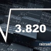 Resultado de la raíz de 3820