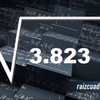 ¿Qué se obtiene al resolver la raíz cuadrada de 3823?