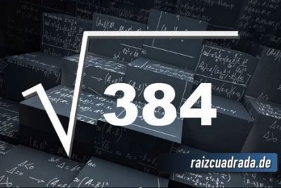 Resultado de la raíz de 384