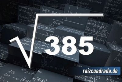 Resultado de la raíz de 385