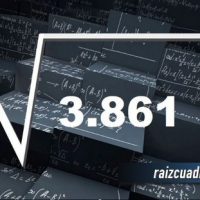 Resultado de la raíz de 3861