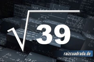 Resultado de la raíz cuadrada de 39