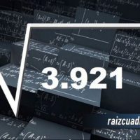 Resultado de la raíz cuadrada de 3921