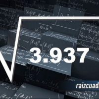 Resultado de la raíz cuadrada de 3937