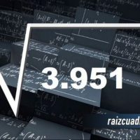 ¿Cuál es el resultado de la raíz cuadrada de 3951?