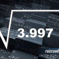 Resultado de la raíz de 3997