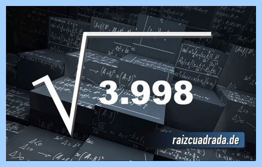 Raiz De 3998 Que Resultado Obtenemos Al Resolver La Raiz De 3998