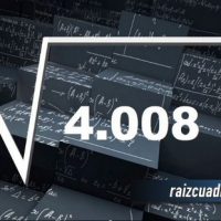 ¿Qué se obtiene al resolver la raíz de 4008?