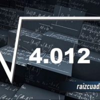 Resultado de la raíz de 4012