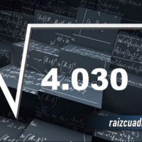 ¿Qué resultado obtenemos al resolver la raíz cuadrada de 4030?
