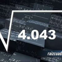 Resultado de la raíz de 4043