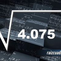 ¿Qué resultado obtenemos al resolver la raíz cuadrada de 4075?