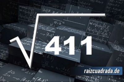 Resultado de la raíz cuadrada de 411