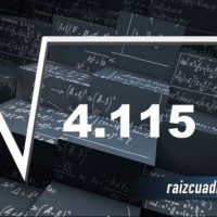 ¿Qué se obtiene al resolver la raíz cuadrada de 4115?