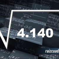 ¿Qué se obtiene al resolver la raíz de 4140?