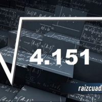 ¿Cuál es la raíz de 4151?