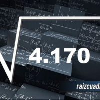 ¿Qué resultado obtenemos al resolver la raíz de 4170?