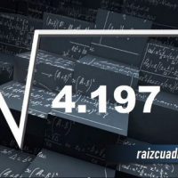 ¿Qué resultado obtenemos al resolver la raíz de 4197?