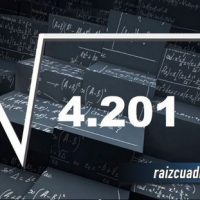 Resultado de la raíz de 4201