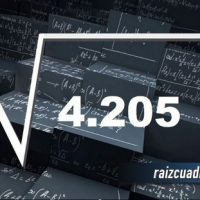 ¿Qué resultado obtenemos al resolver la raíz de 4205?