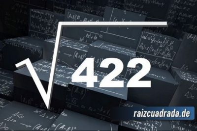 Resultado de la raíz cuadrada de 422