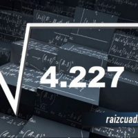 Resultado de la raíz cuadrada de 4227