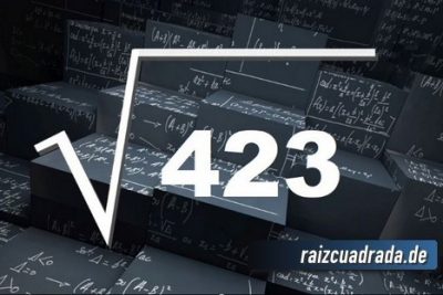 Resultado de la raíz de 423