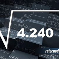 Resultado de la raíz cuadrada de 4240