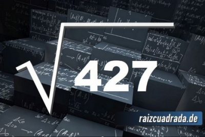 Resultado de la raíz cuadrada de 427