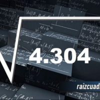 Resultado de la raíz cuadrada de 4304