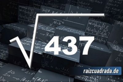 Resultado de la raíz cuadrada de 437