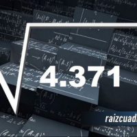 Resultado de la raíz de 4371