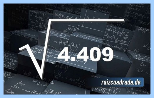 Representación matemáticamente la raíz cuadrada del número 4409
