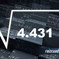 Resultado de la raíz de 4431