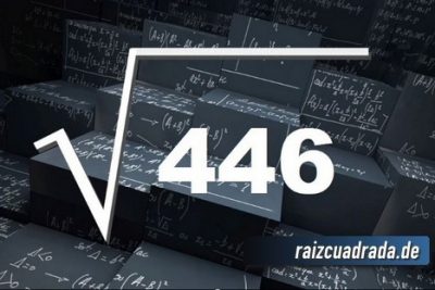 Resultado de la raíz cuadrada de 446