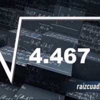 Resultado de la raíz de 4467