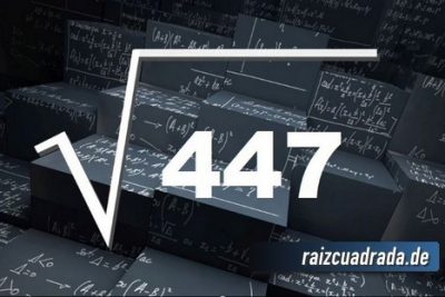 ¿Cuál es el resultado de la raíz cuadrada de 447?