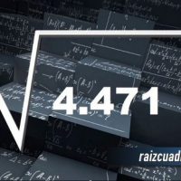 Resultado de la raíz de 4471