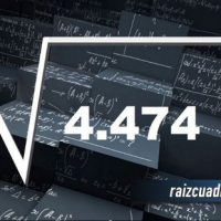 ¿Cuál es el resultado de la raíz de 4474?