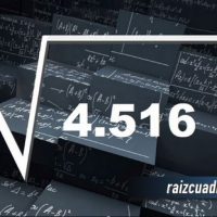Resultado de la raíz cuadrada de 4516