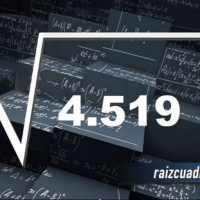¿Qué se obtiene al resolver la raíz de 4519?