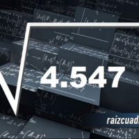 Resultado de la raíz cuadrada de 4547