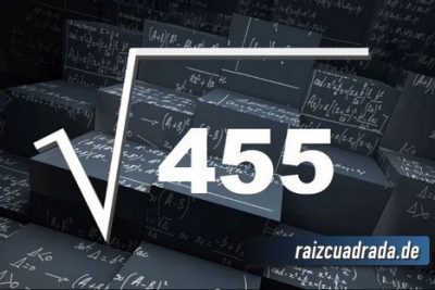 Resultado de la raíz cuadrada de 455