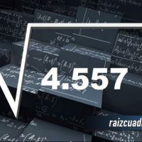 ¿Qué se obtiene al resolver la raíz cuadrada de 4557?