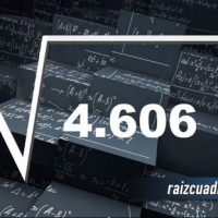 Resultado de la raíz de 4606