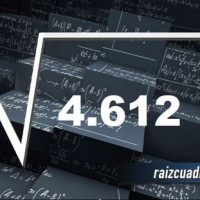 Resultado de la raíz de 4612