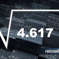 Resultado de la raíz de 4617