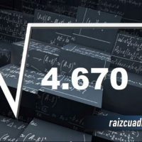 Resultado de la raíz cuadrada de 4670